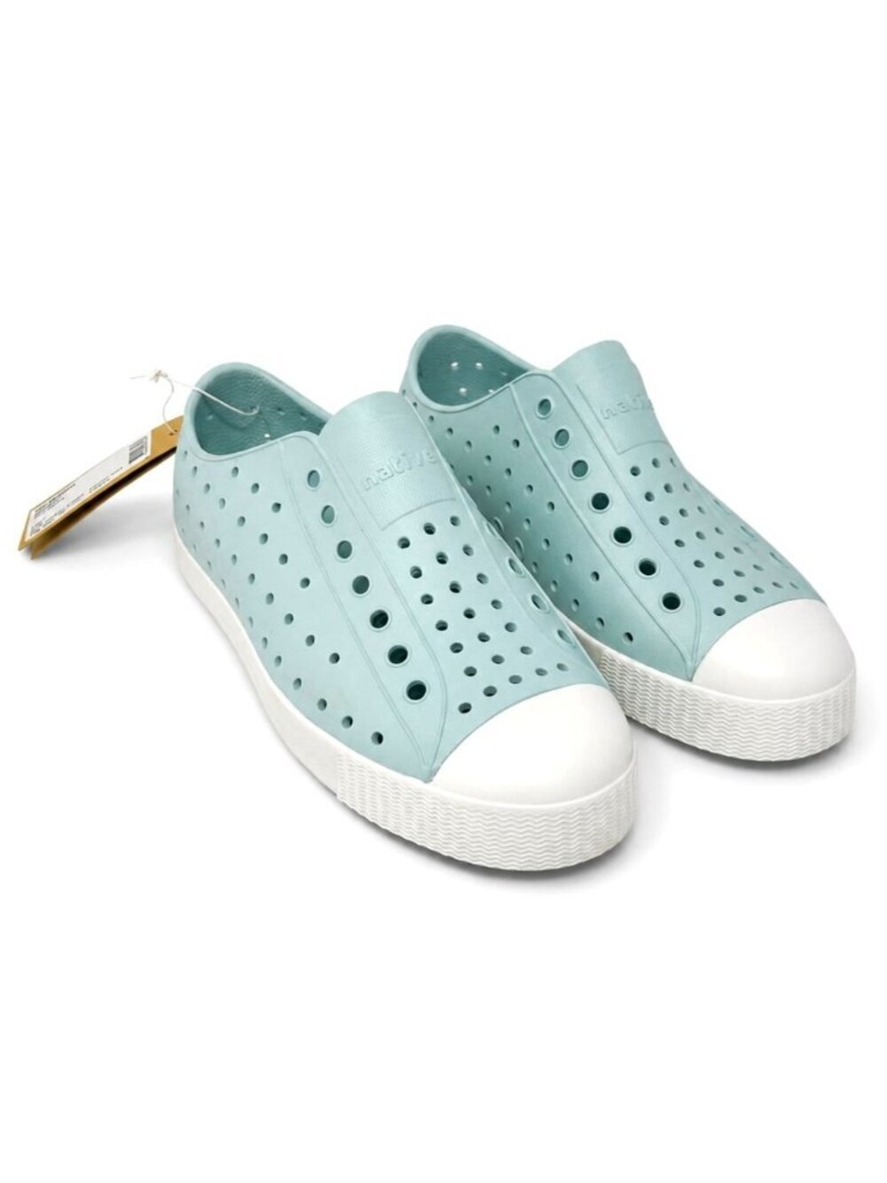 Native Jefferson Kids Slip-On Water Shoes Skip Blue Juniors J1 Lightweight EVA